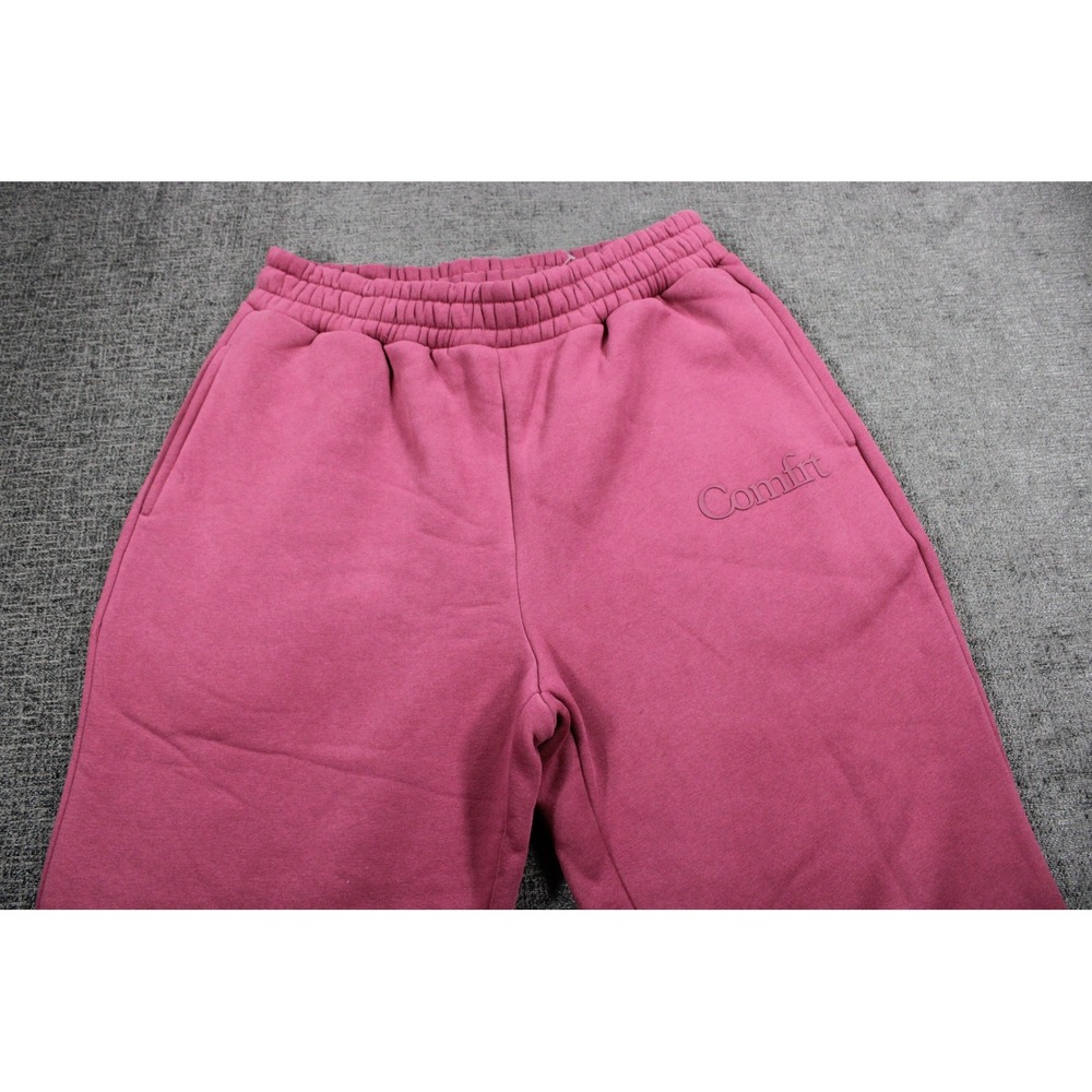 Comfrt Good Days Ahead Magenta Pink Fleece Jogger Sweatpants Mens Large L